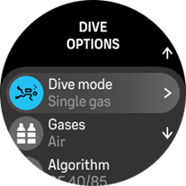 dive options