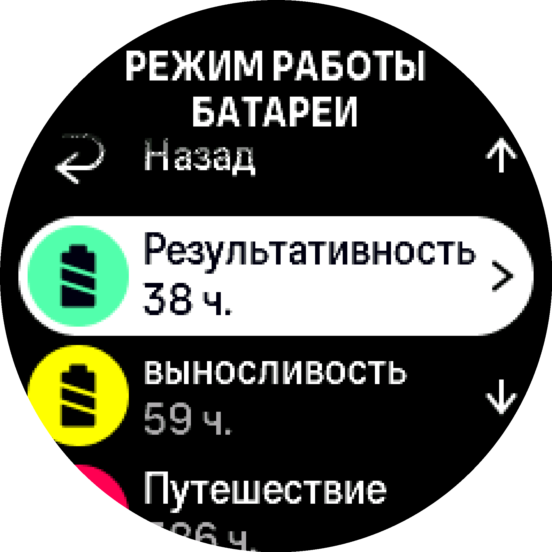 Режимы работы батареи S9PP