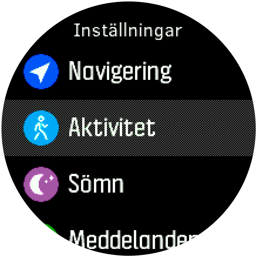 Inställningar meny Spartan Trainer