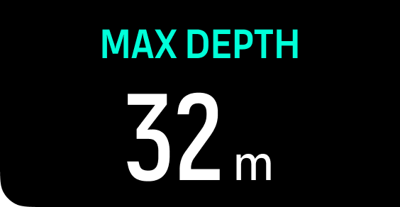 max depth 32m