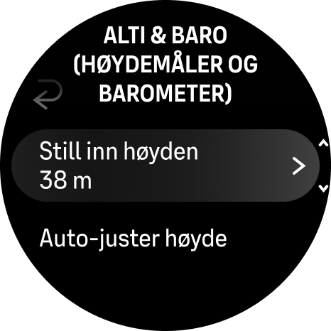 angi høyde alti baro