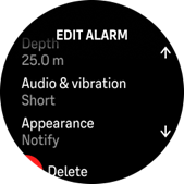 edit alarm