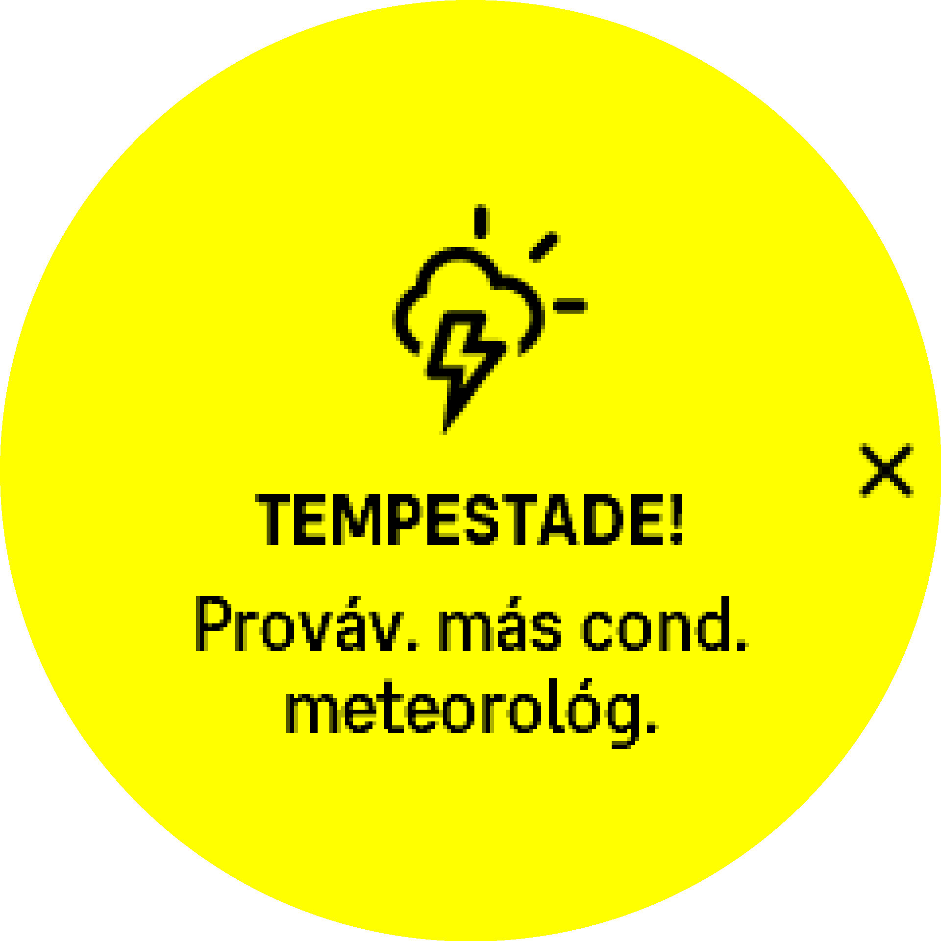 Alarme de tempestade ativo S9PP