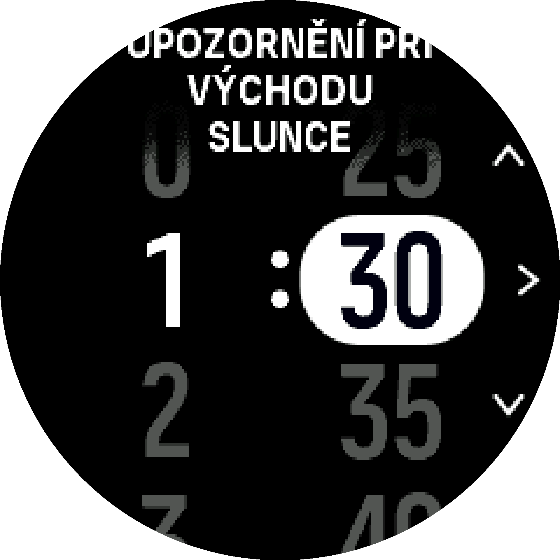 Čas před západem/východem S9PP