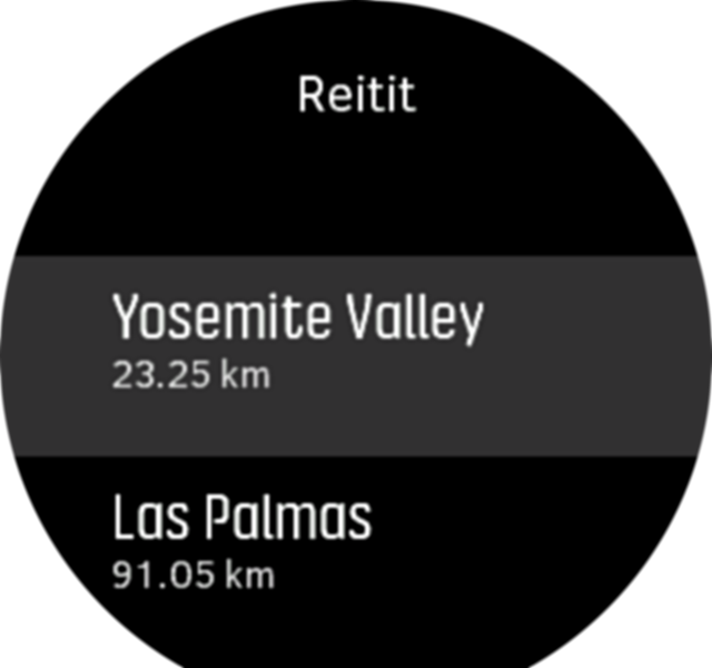 Routes list