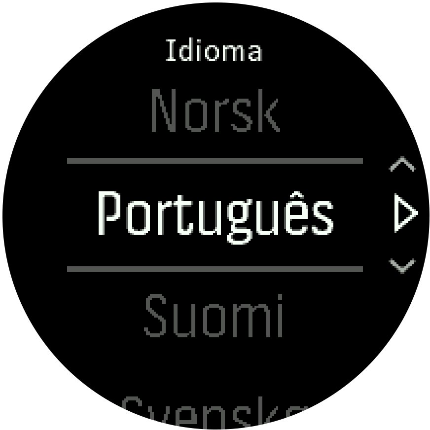 Selecionar idioma do Spartan Trainer