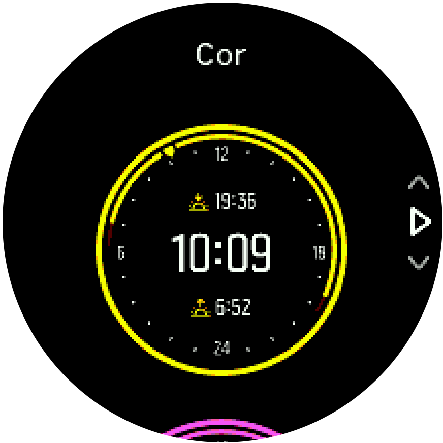 cor do mostrador Trainer-pt