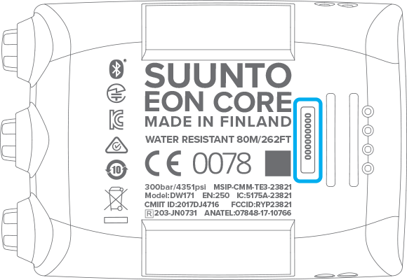 Numero di serie EON Core