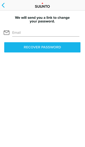 iOS用Suunto App - パスワードを変更する方法 - 手順3