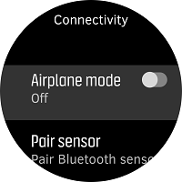 機内モードがオフになっていることを確認します。