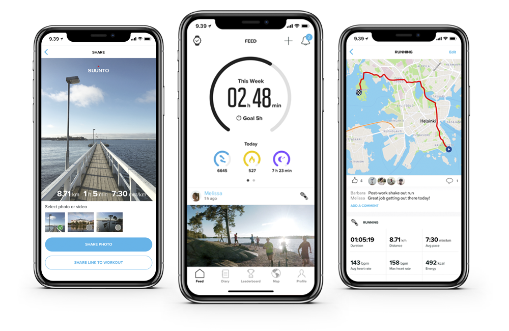 Die Suunto App ist verfügbar im App Store und Google Play Store