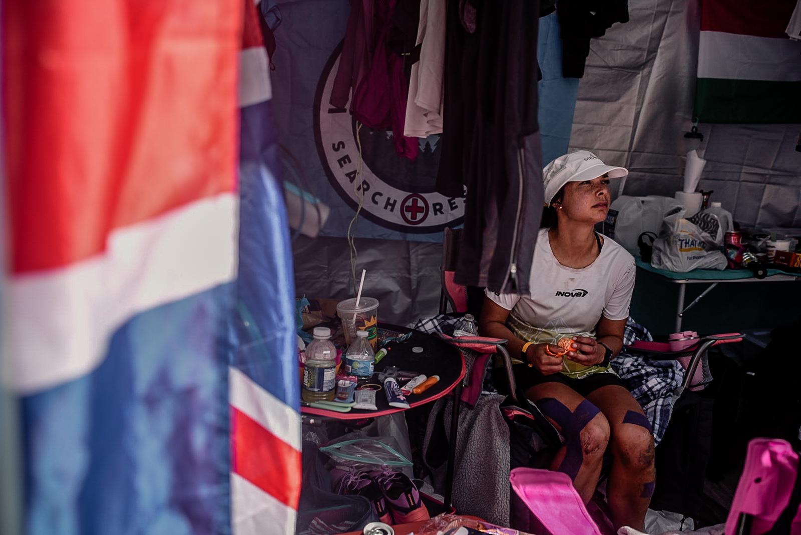 As laps turned into days, Sarah’s sleep strategy became a critical part of her success. (Photo by Jacob Zocherman)